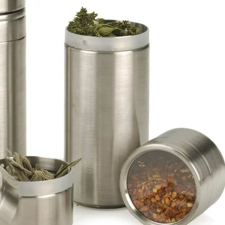 SPICE JAR 12 OZ SS CLR TOP