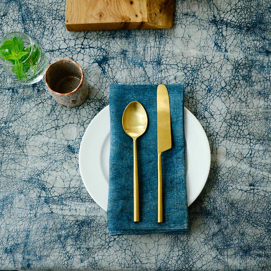 ORGANIC TABLE LINENS NATURALLY HAND DYED TABLE CLOTH | PAROS: 56"X84"