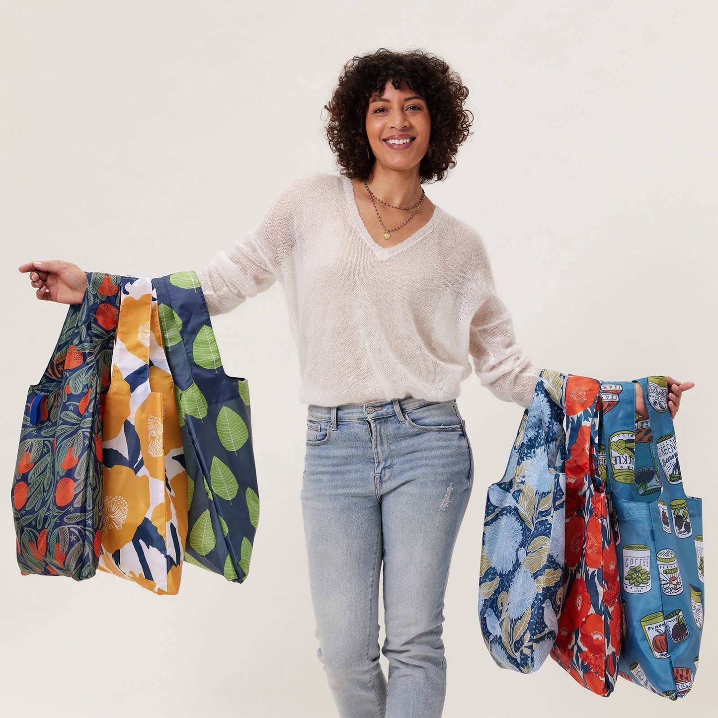 ICELANDIC POPPIES BLU BAG REUSABLE SHOPPER TOTE