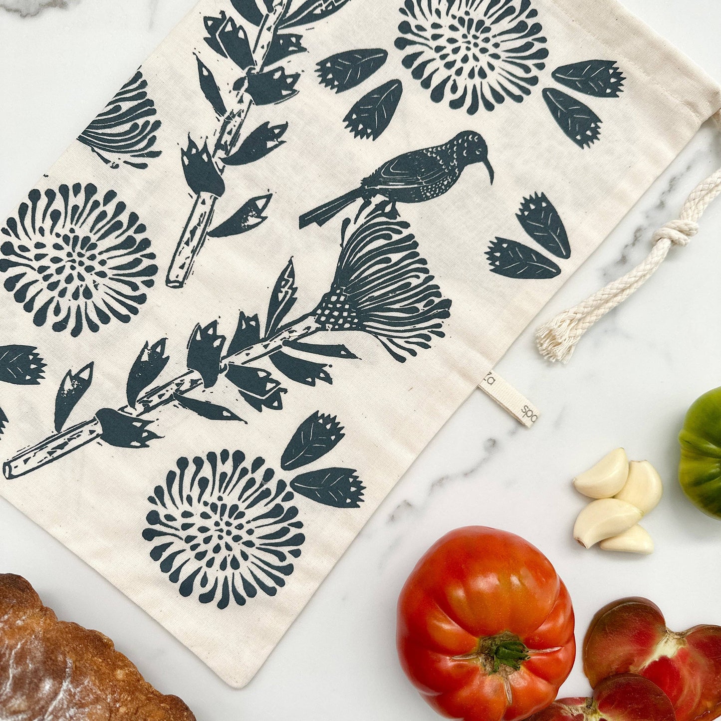 HALO BREAD BAG ORGANIC COTTON NIGHT BLUE