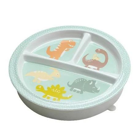 SPILL PROOF BABY PLATE DINOSAUR