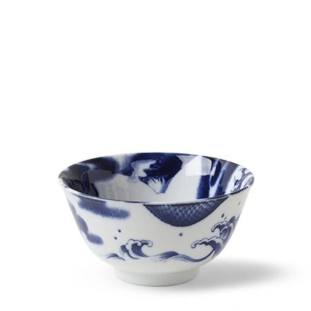 FLYING DRAGON BOWL BLUE 6"