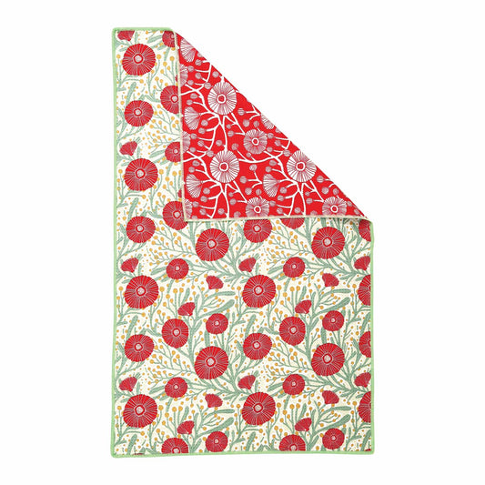 Camellia Bouquet Eco Kitchen Tea Towel
