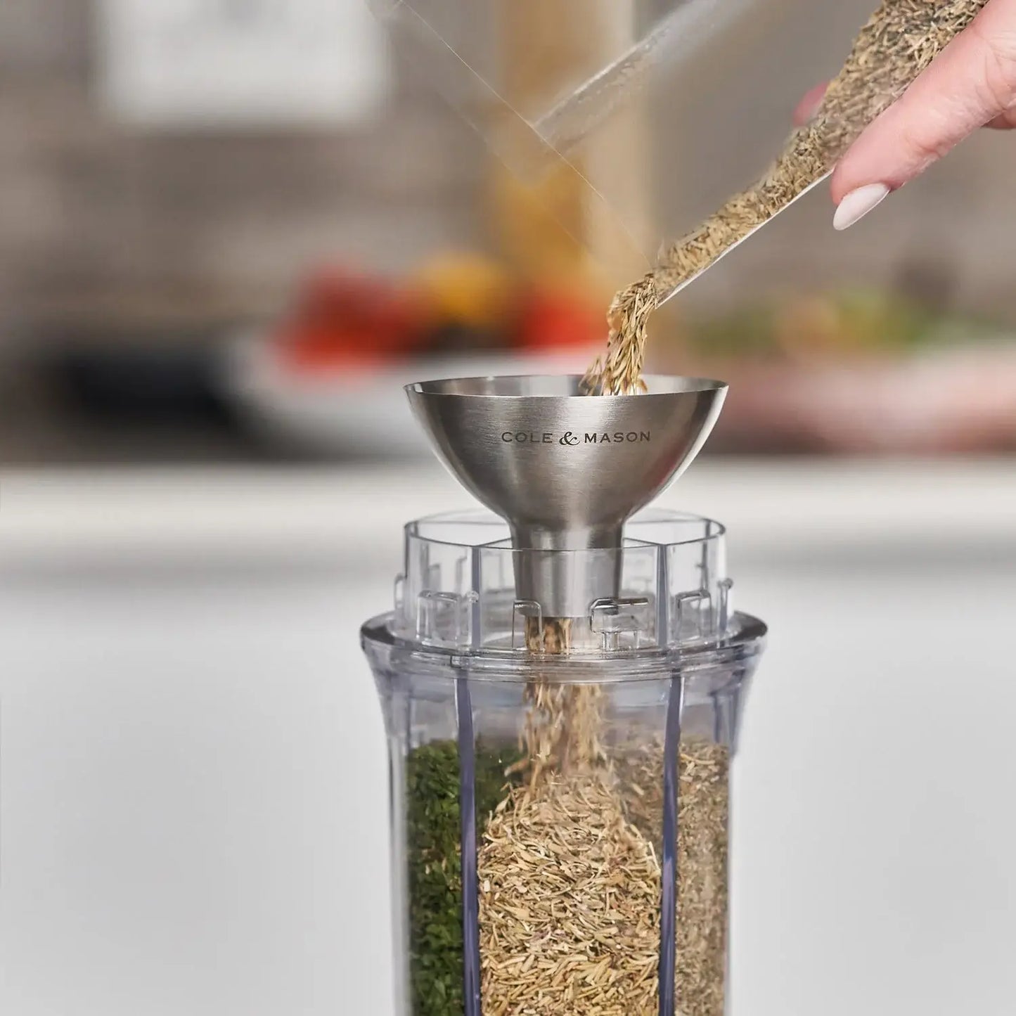 COLE & MASON STAINLESS STEEL FUNNEL