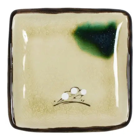 ASIAN PLATE ORIBE PLUM SQ 4.5"