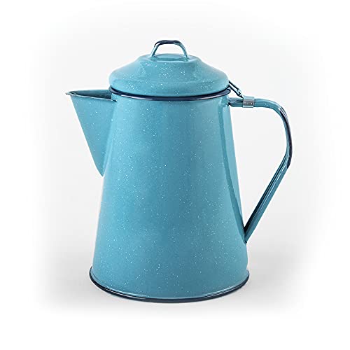 ENAMELWARE COFFEE POT 8 CUPS TURQ
