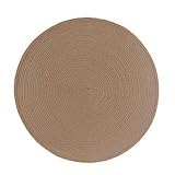 ROUND WOVEN PLACEMAT TAUPE