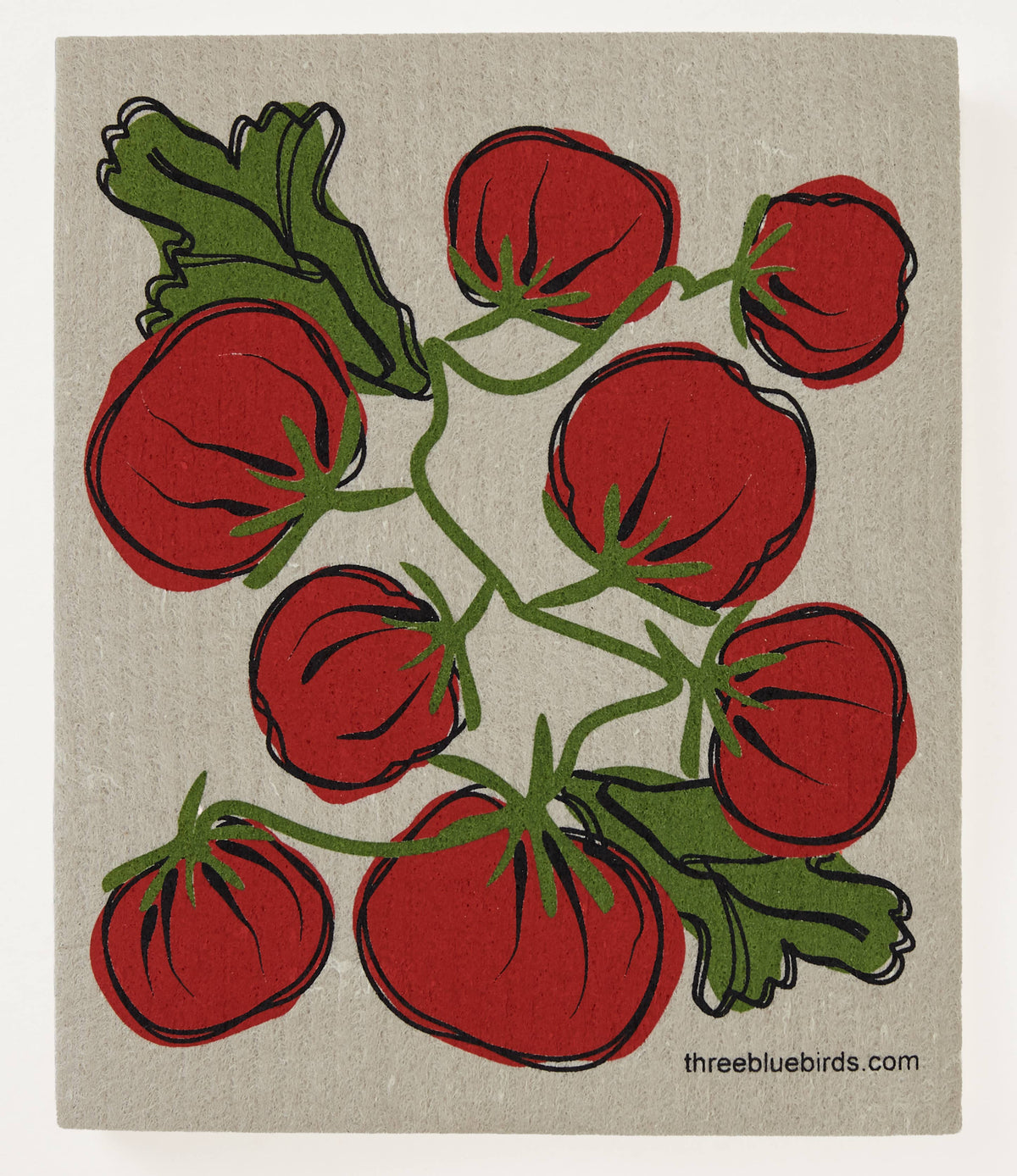 Tomatoes on Sand Swedish Dishcloth