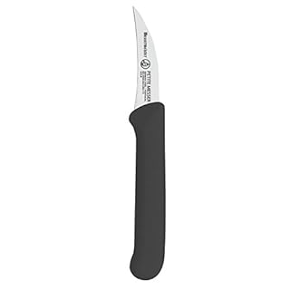 BIRD'S BEAK PARING KNIFE W/ SHEATH 2.5" BLACK