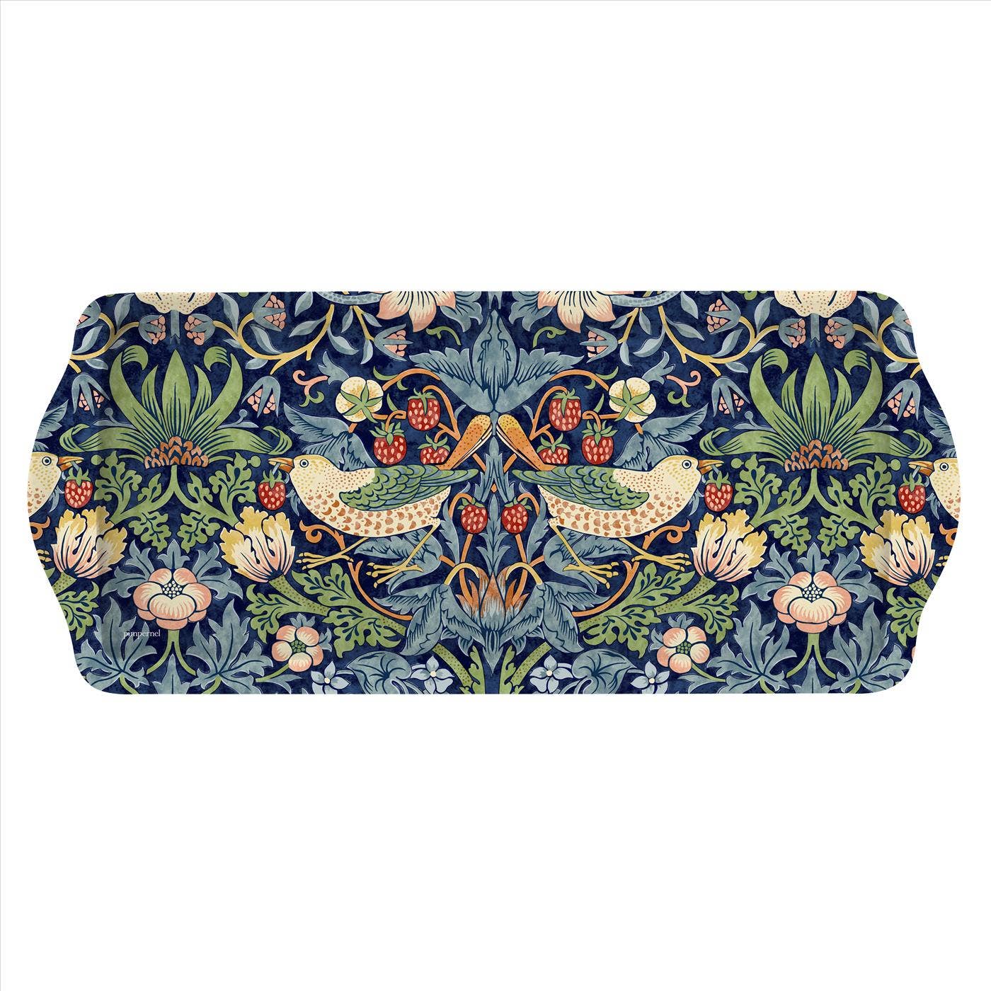 Strawberry Thief Blue by Morris & Co Melamine Sandwich Tray: Strawberry Thief Blue