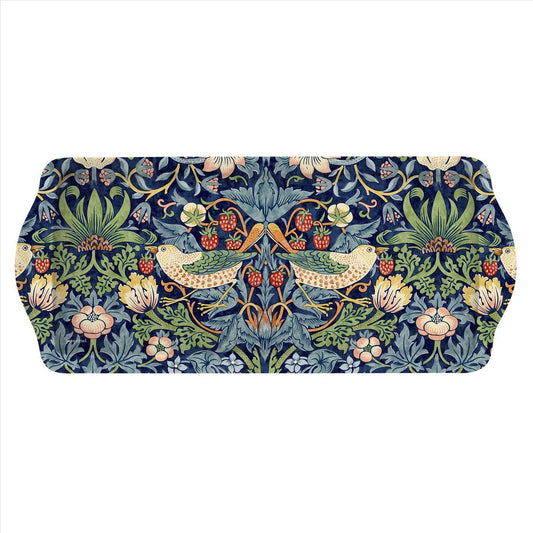 Strawberry Thief Blue by Morris & Co Melamine Sandwich Tray: Strawberry Thief Blue