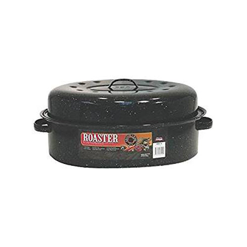 GRANITEWARE COVERED OVAL ROASTER 19"