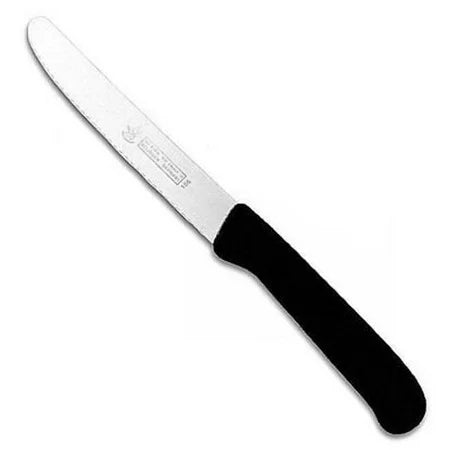 SERRATED TOMATO KNIFE W/ SHEATH 4.5" BLACK