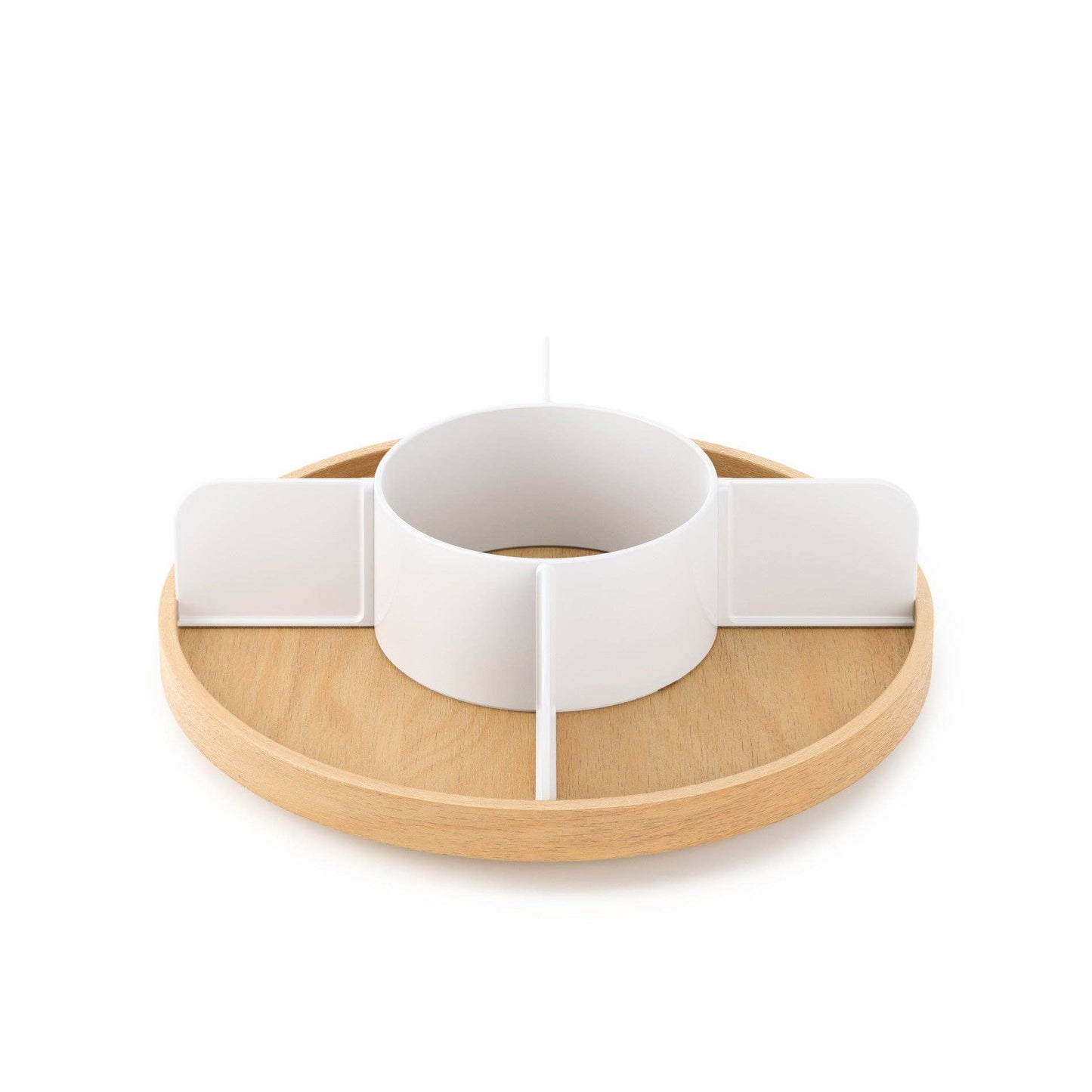 BELLWOOD LAZY SUSAN: WHITE-NATURAL