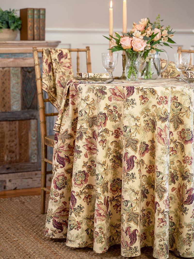 Sonnet Round Cloth - Antique: 88 Inch Round