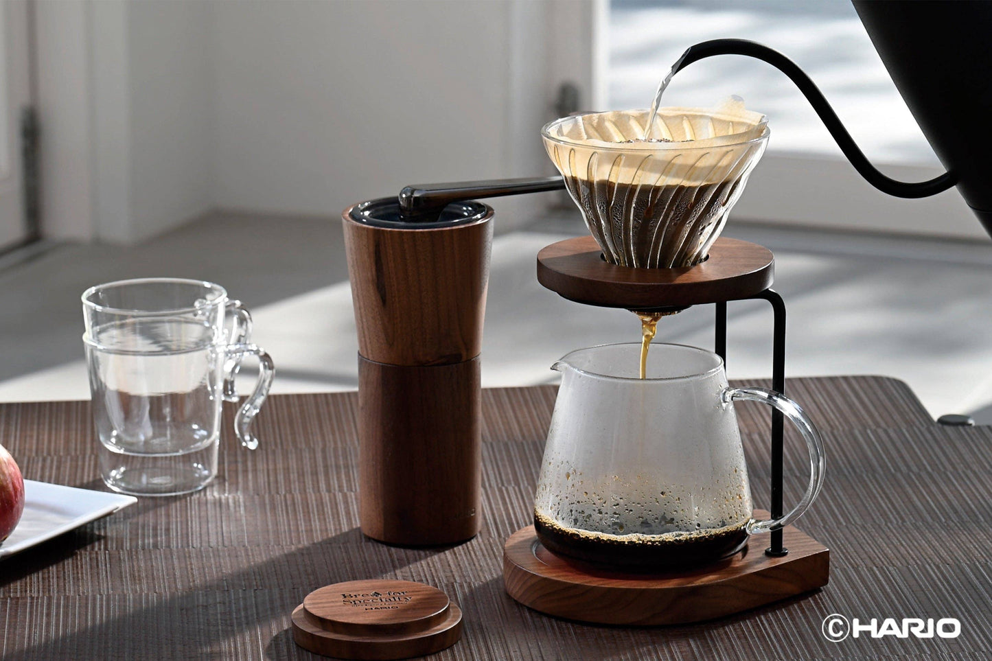 Drip Stand Set Walnut: Drip Stand Set