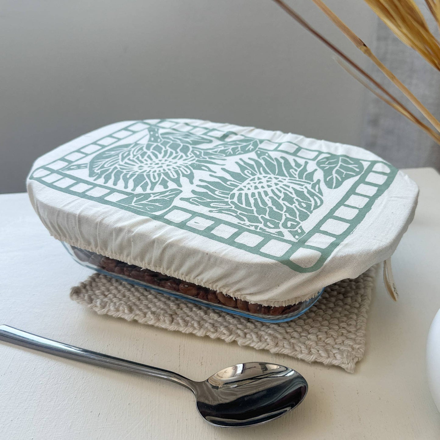 LOAF PAN COVER ORGANIC COTTON MOSS