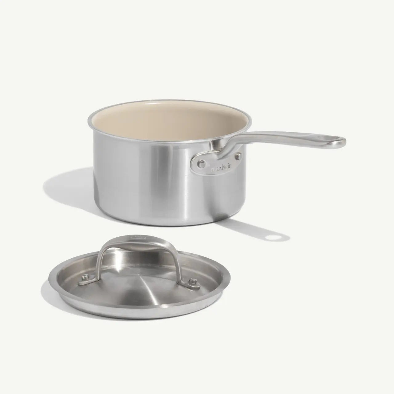 MADE IN CERAMICLAD 4 QUART SAUCEPAN