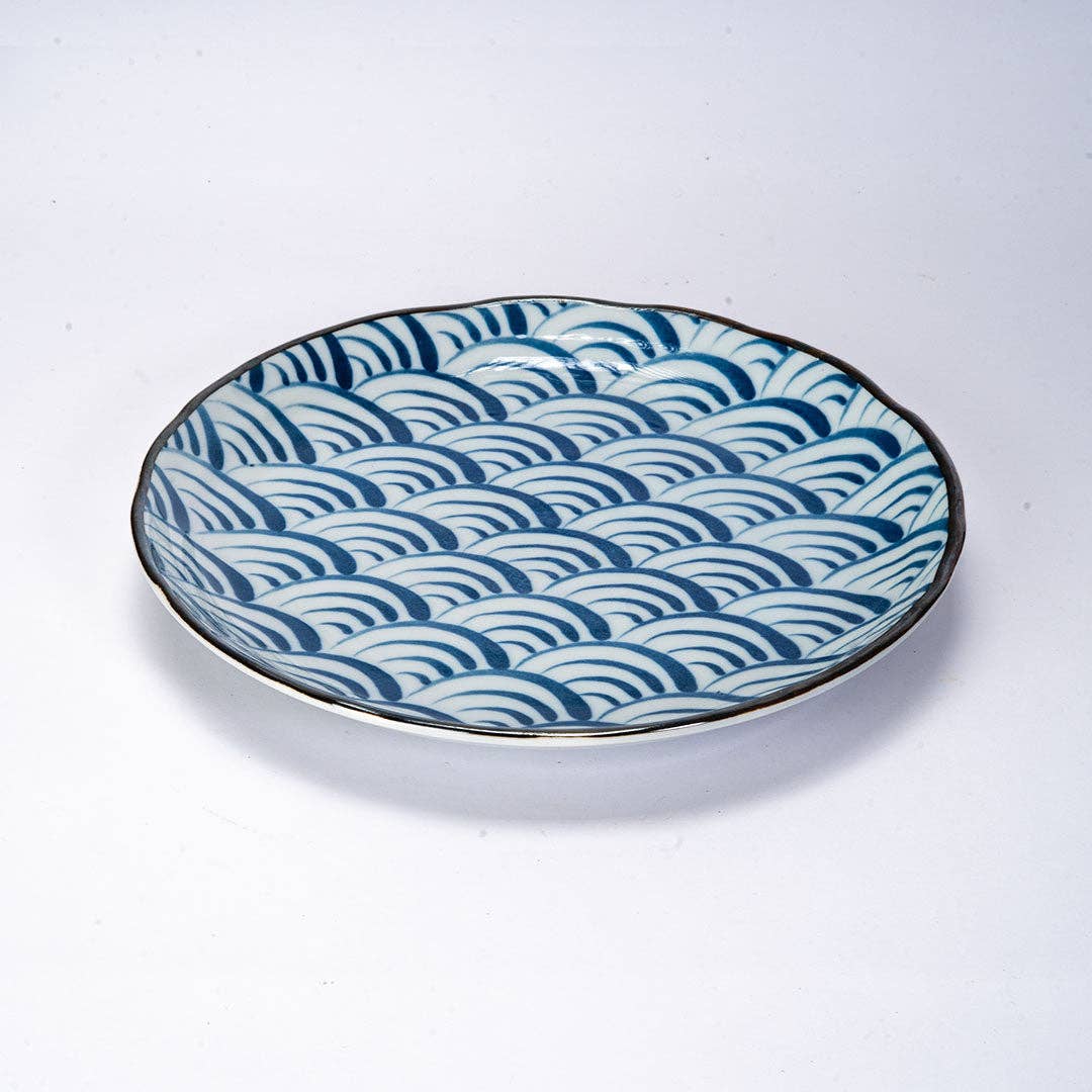 NAMI WAVES PORCELAIN DINNER PLATE 9.7"