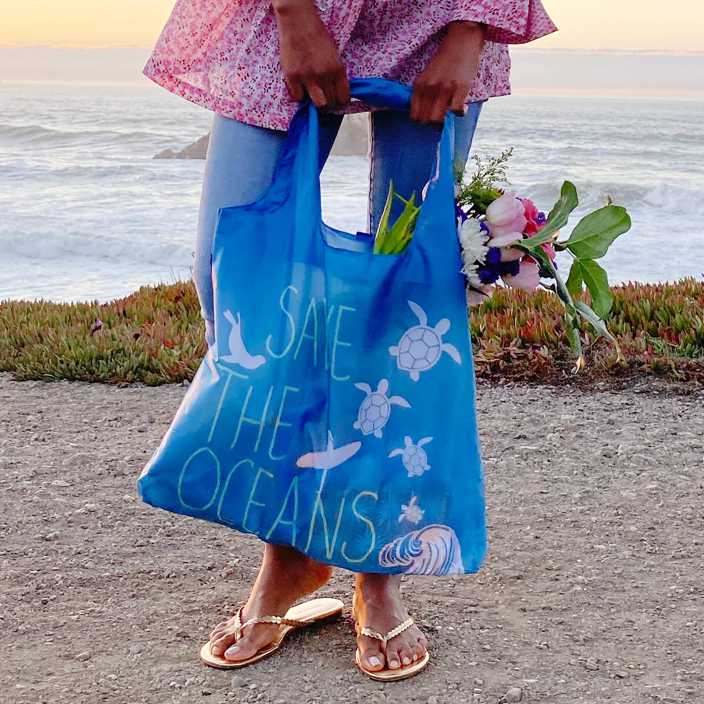 SAVE THE OCEANS BLU BAG REUSABLE SHOPPER TOTE