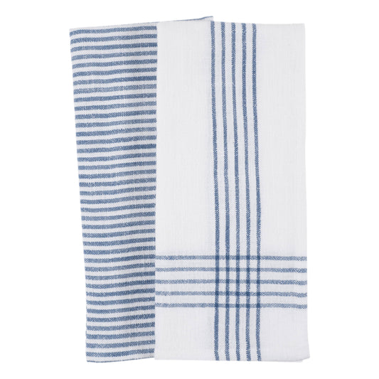MONACO SLUBBED KITCHEN TEA TOWEL BLUE