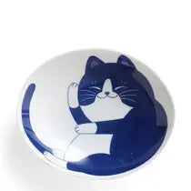 BLUE CAT OVAL BOWL 7.5"
