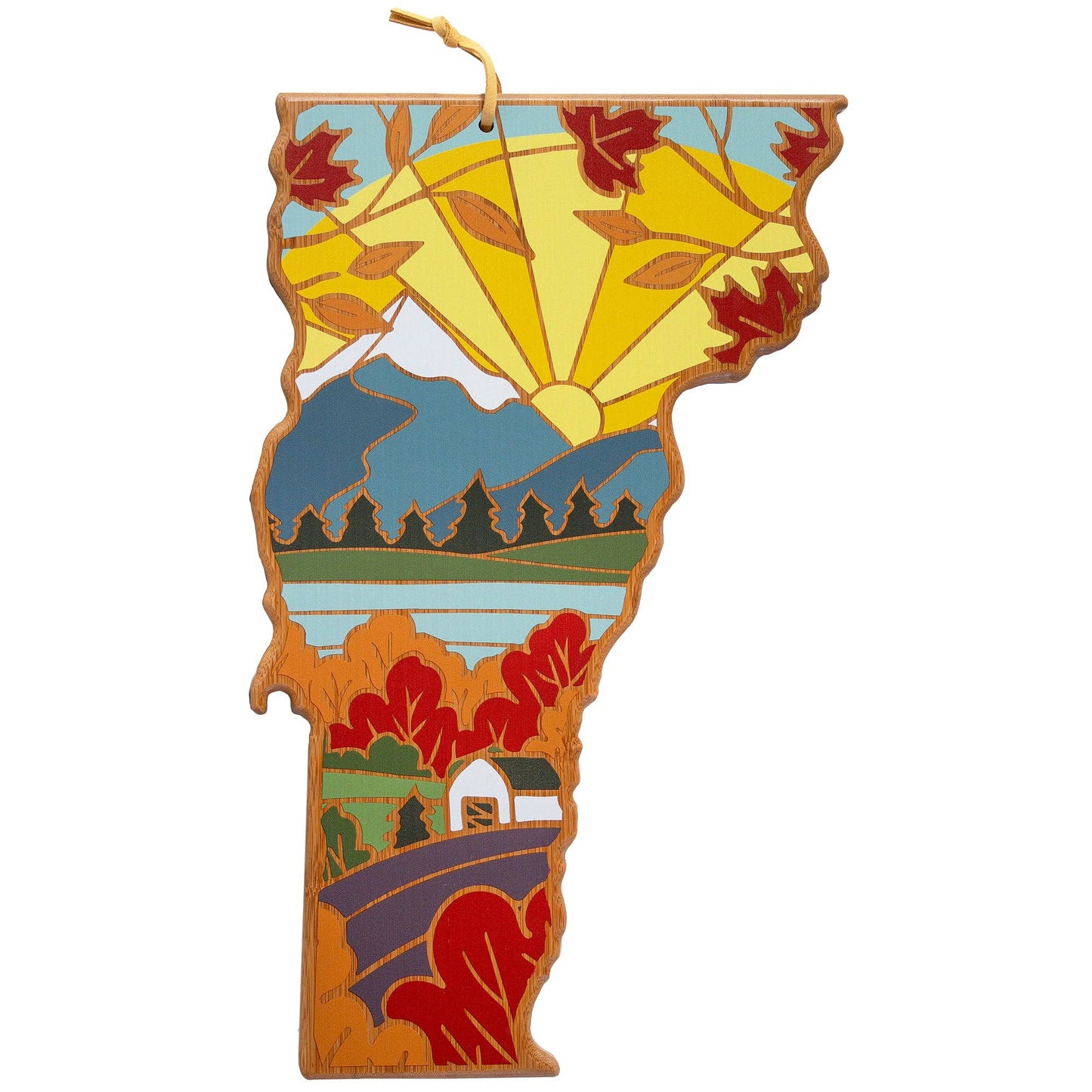 VERMONT CUTTING BOARD WITH ARTWORK BY SUMMER STOKES