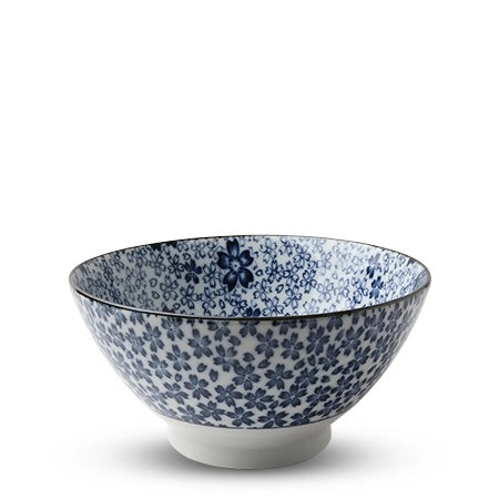 BLUE & WHITE SAKURA 7" NOODLE BOWL