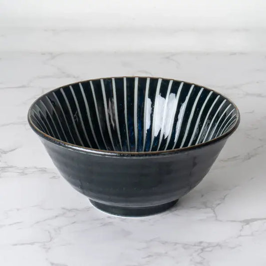 Hasui Tokusa Blue Porcelain Bowl 6"