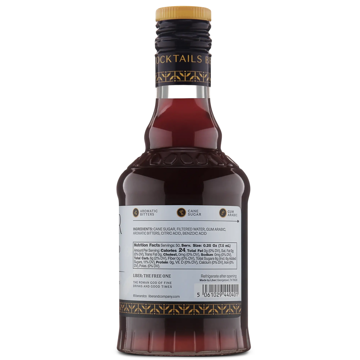 Old Fashioned Cocktail Syrup: 750 mL
