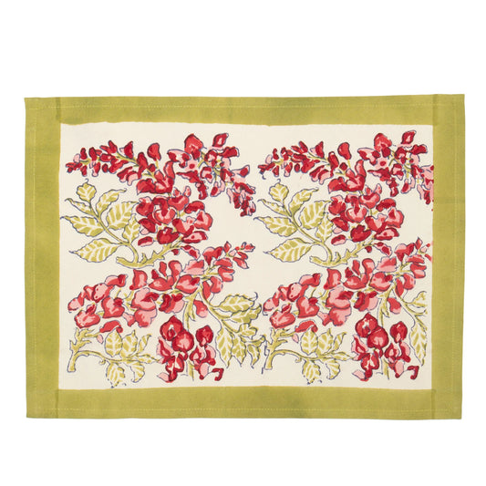 PLACEMAT WISTERIA PNK & GRN