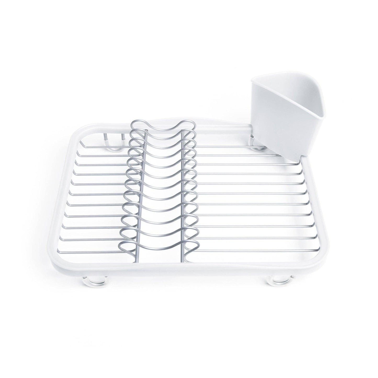 SINKIN DISH RACK: WHITE-NICKEL