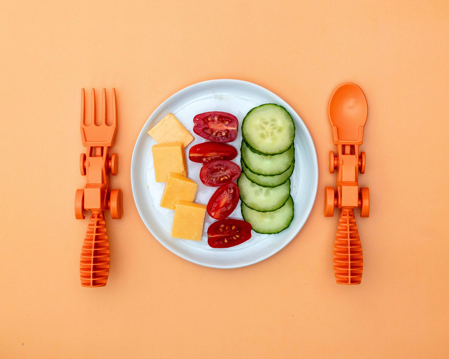 SET OF 2 TRACTOR UTENSILS: ORANGE