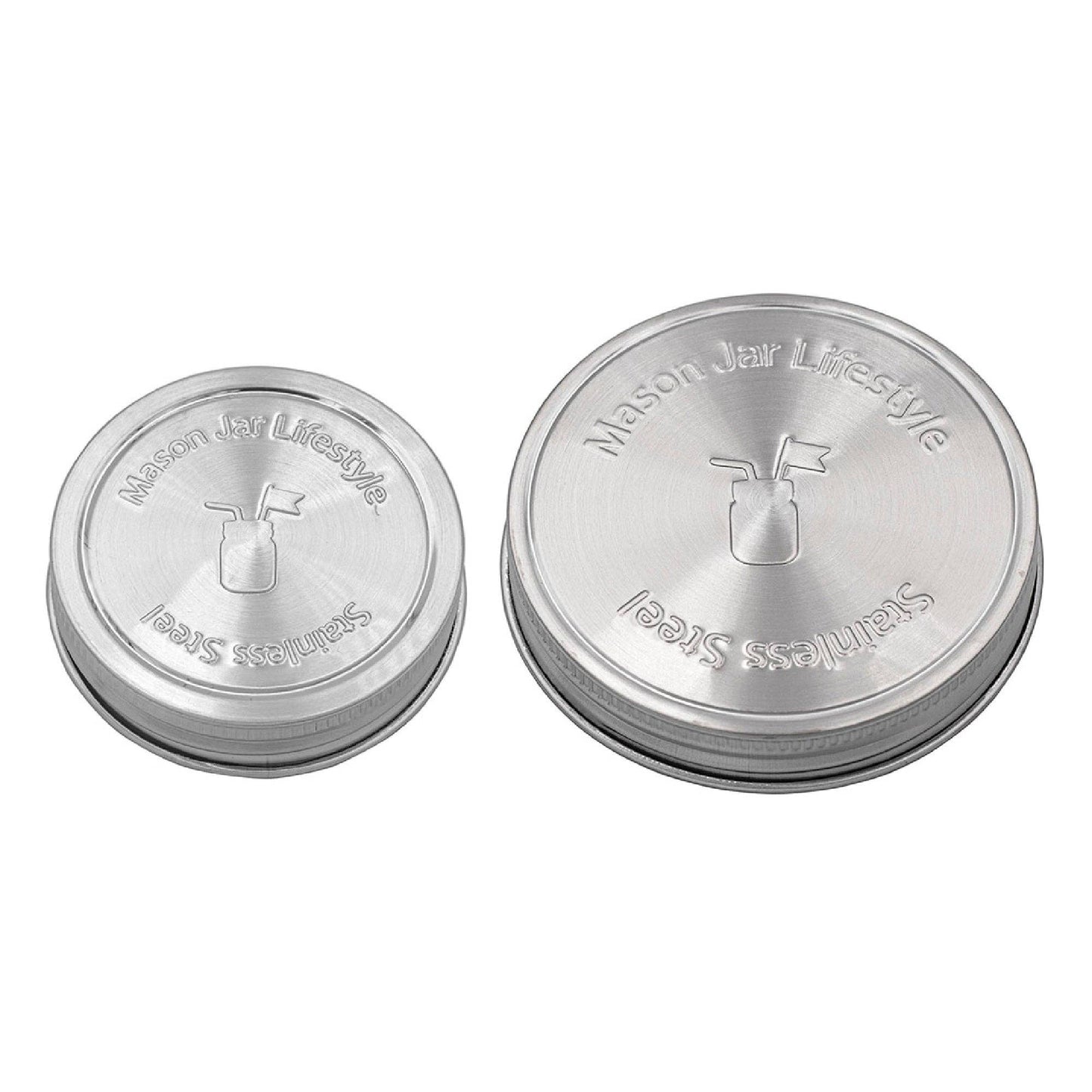 Stainless Steel Storage Lids w/ Silicone Seals for Mason Jar: Wide mouth