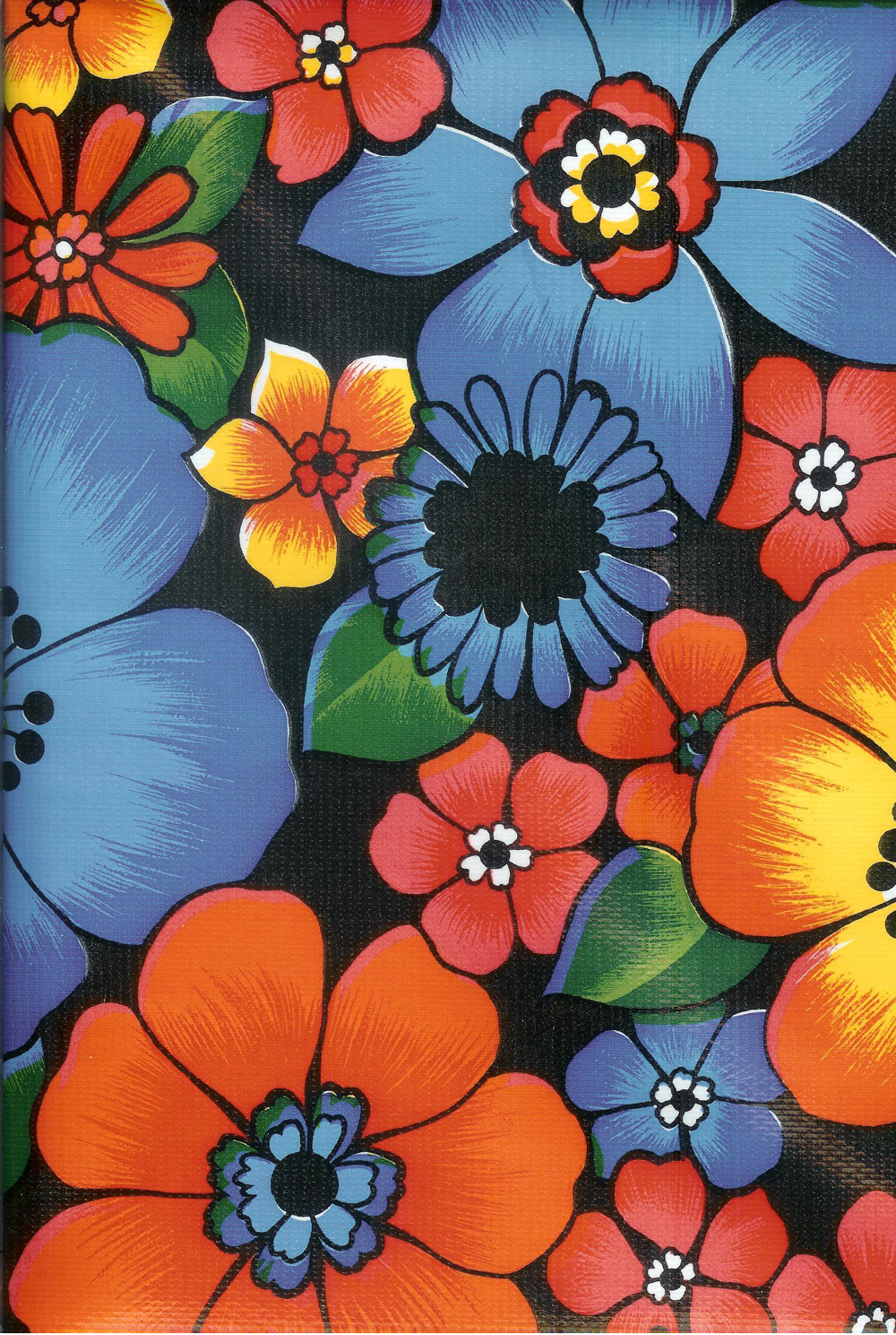 OILCLOTH TABLECLOTH: LONDON LIGHT BLUE 84” X 48