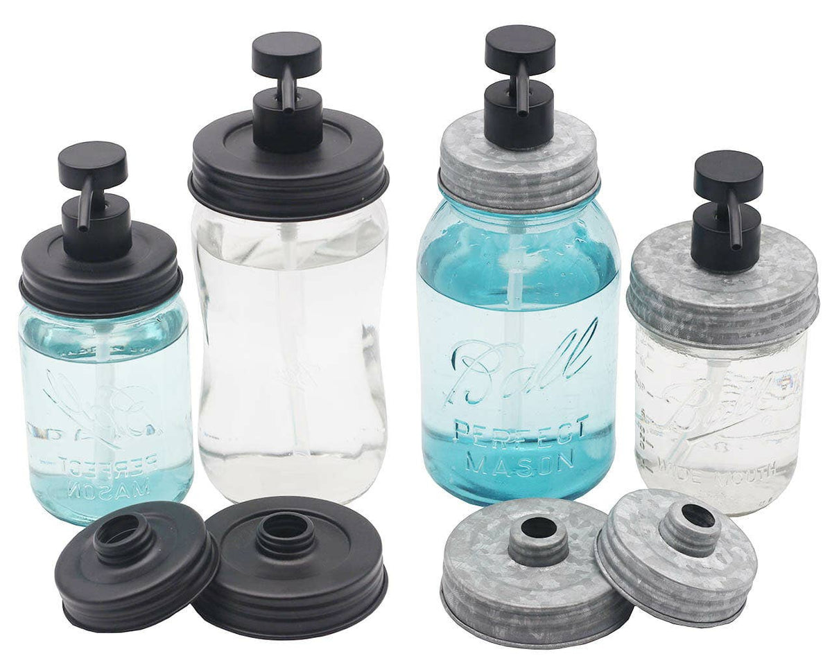 Matte Black Soap Pump Lid Kit for Mason Jars: Matte black / Regular mouth