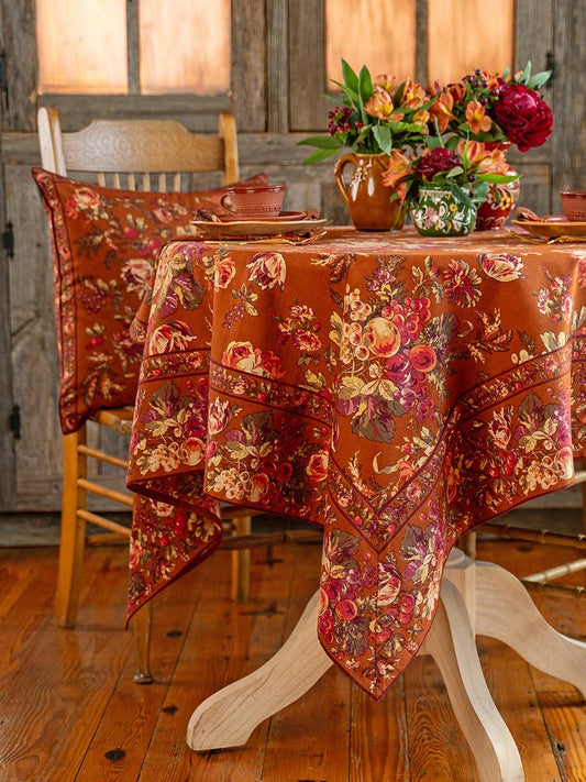 Bountiful Harvest Tablecloth - Rust: 60x108