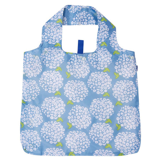 HYDRANGEA BLOSSOMS REUSABLE SHOPPER BLU BAG