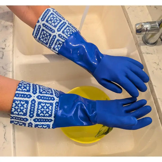 TRUE BLUES DELUXE GAUNTLET GLOVES - BLUE ITALIAN TILE M/L