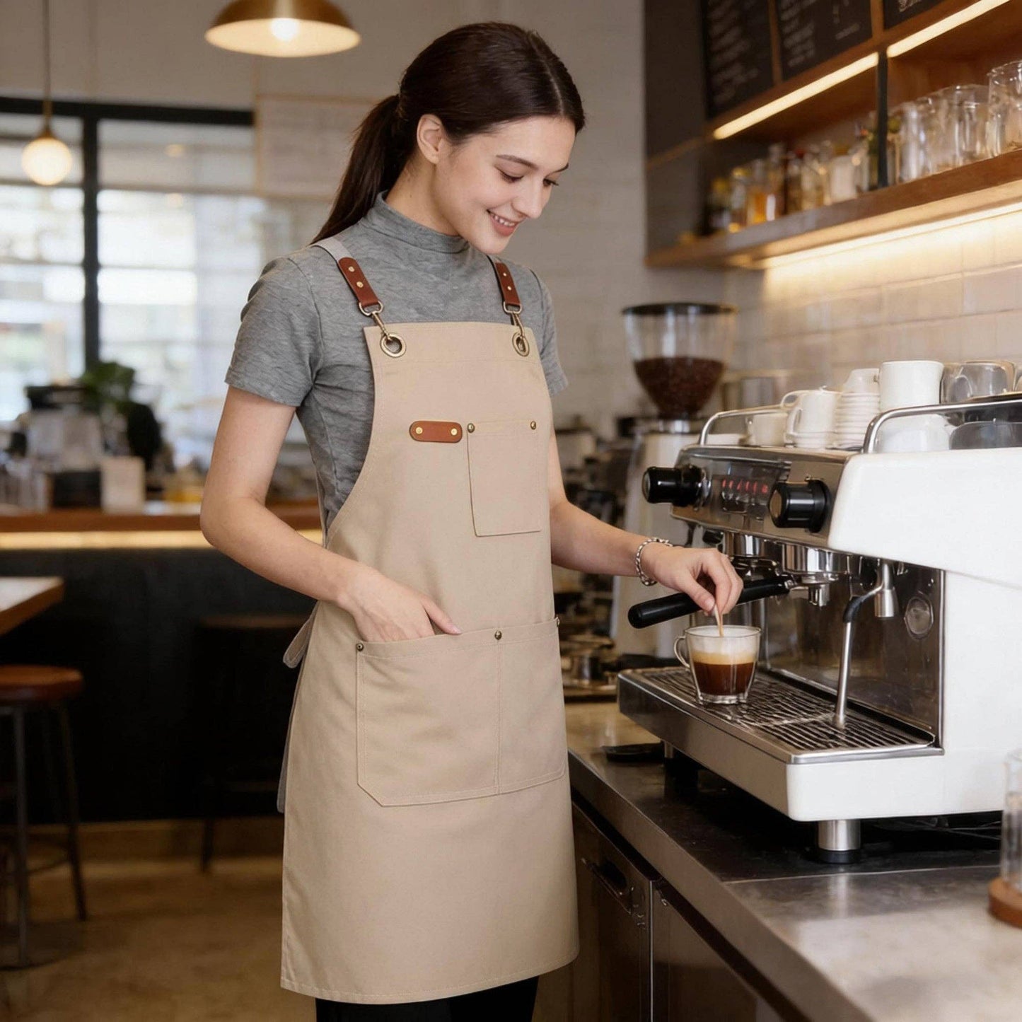 CROSSBACK APRON UTILITY POCKETS