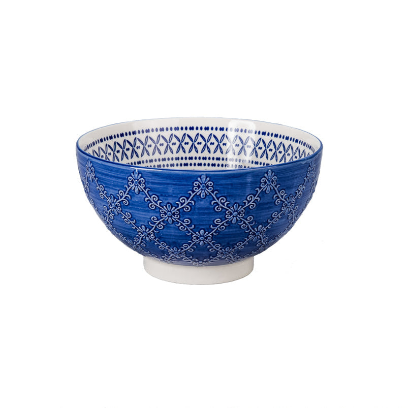 TRELLIS BOWL 8" BLUE