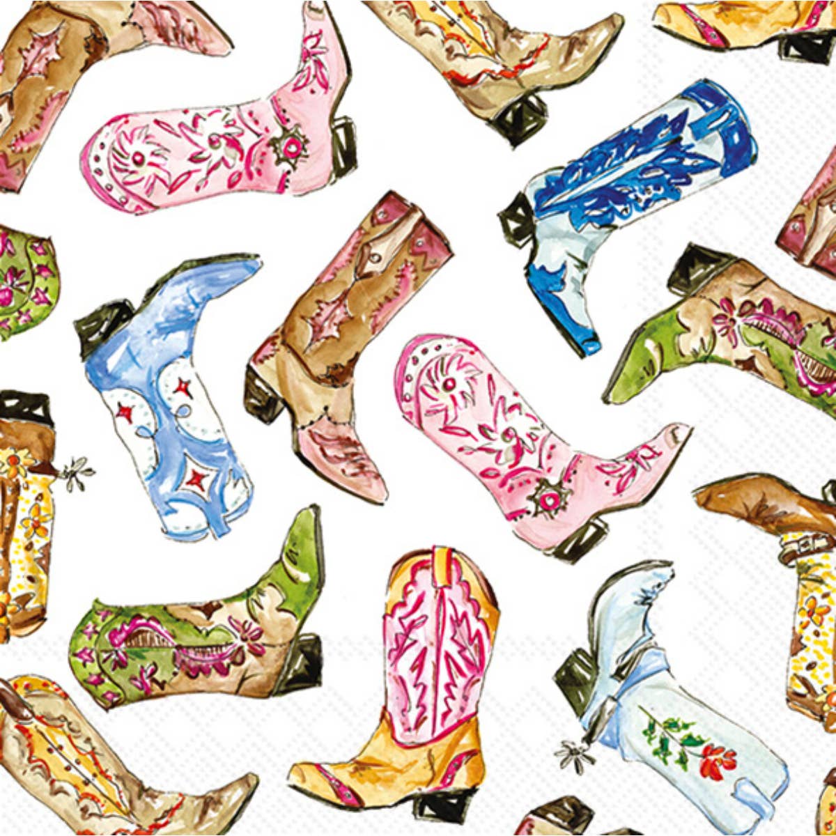 PAPER COCKTAIL NAPKINS BOOT SCOOTIN' 20/CT