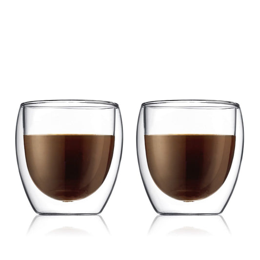 BODUM PAVINA GLASS 8 OZ SET OF 2