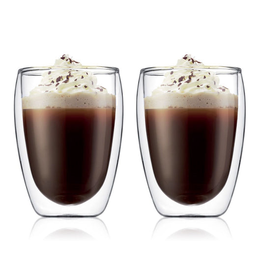BODUM PAVINA GLASS 12 OZ SET OF 2