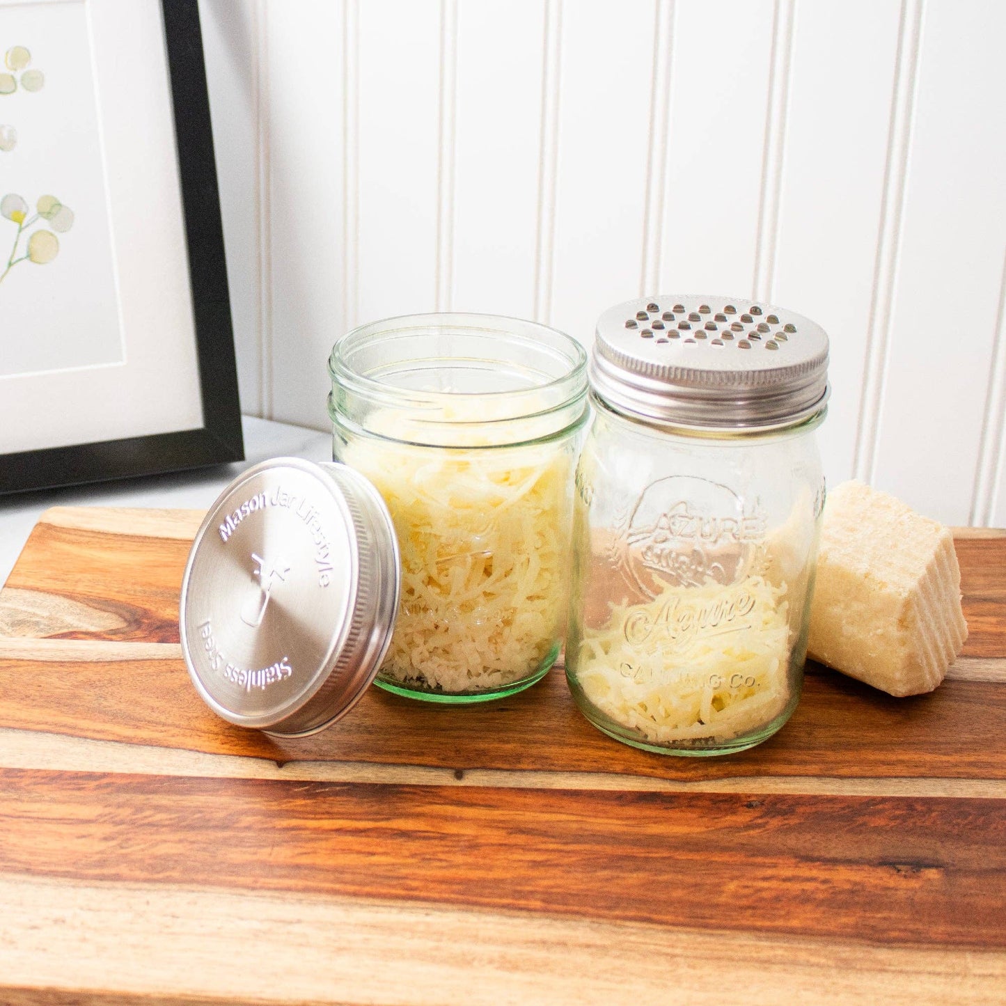 Stainless Steel Storage Lids w/ Silicone Seals for Mason Jar: Wide mouth