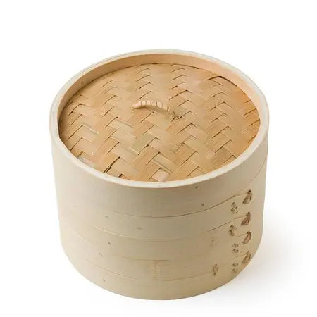 BAMBOO STEAMER 8"  (3PC SET)