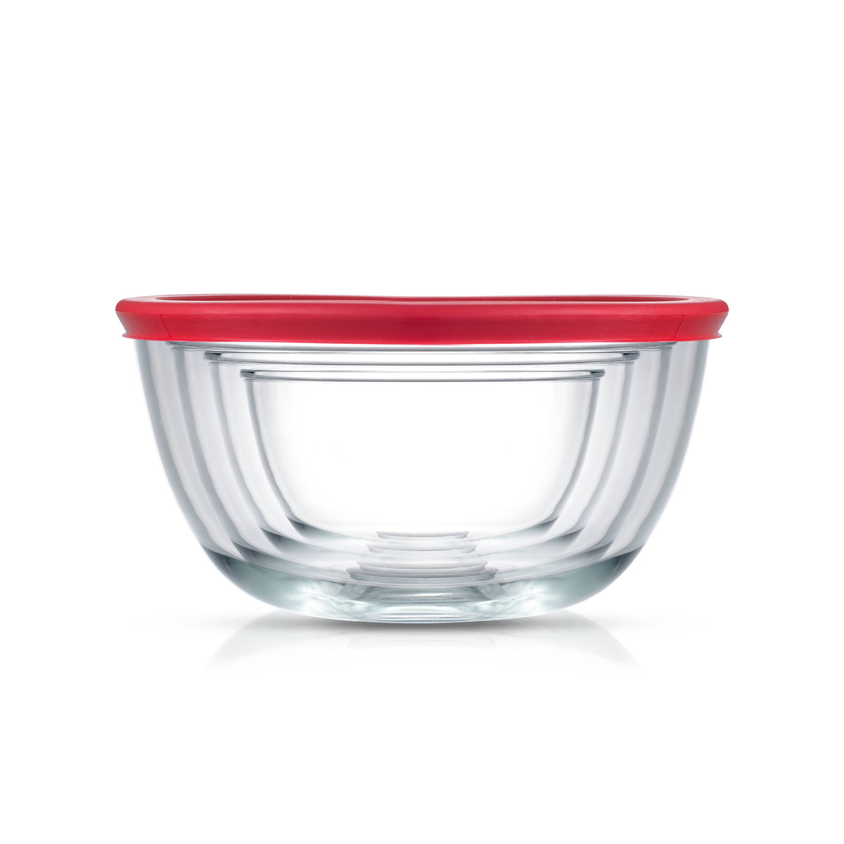 Glass Mixing Bowls With Lids Set/4