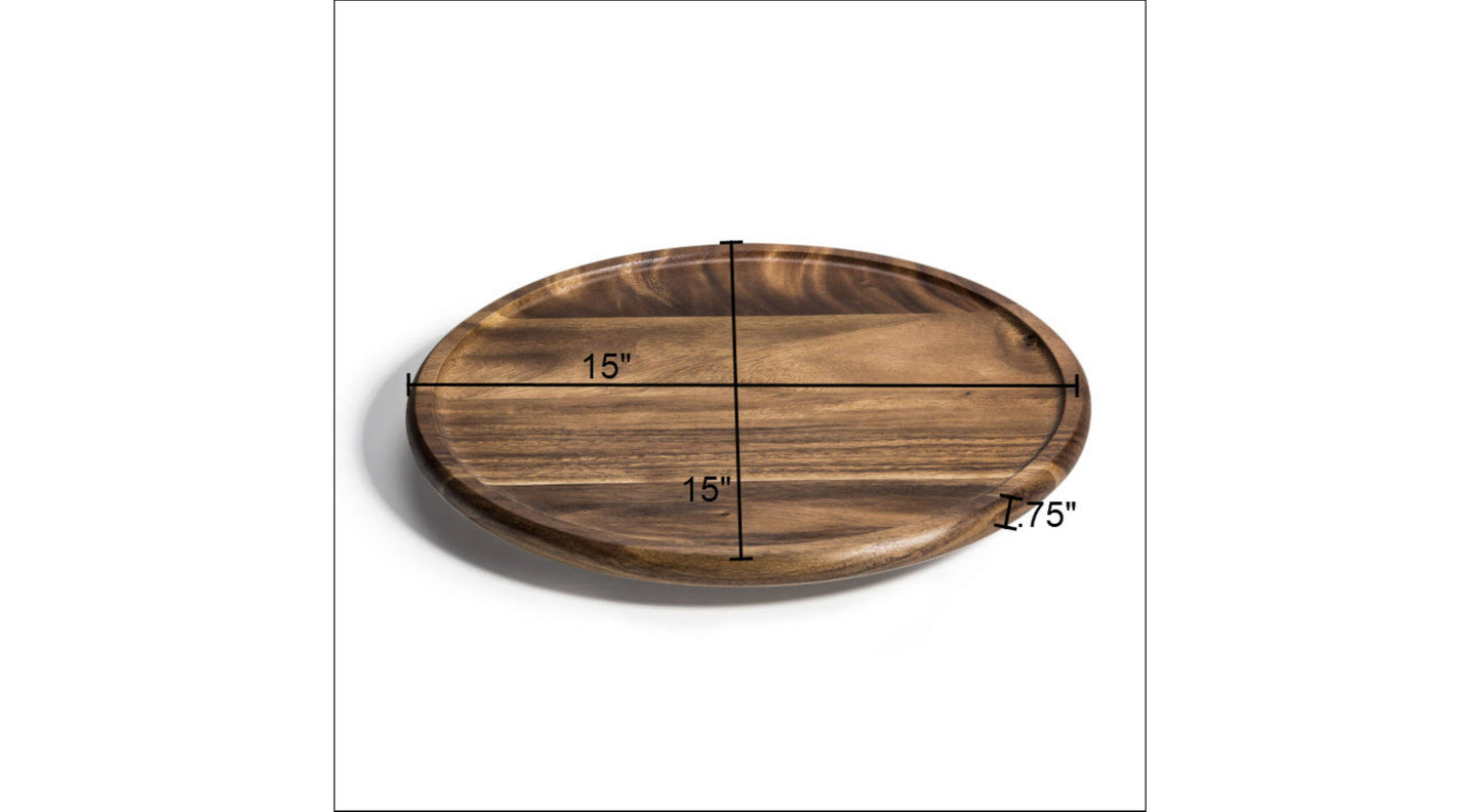 ACACIA WOOD LAZY SUSAN 15"