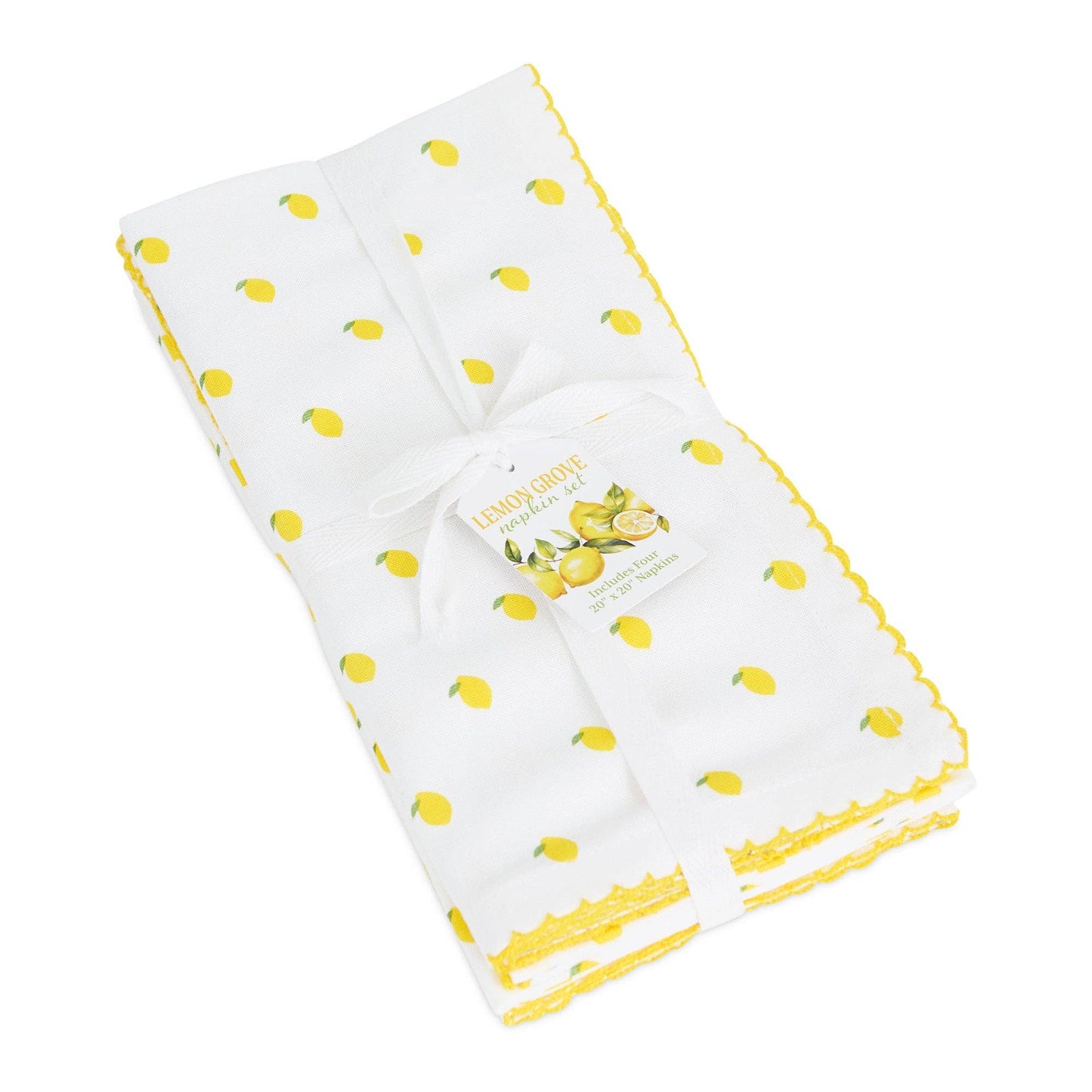 Lemon Dots Print Napkin Set of 4