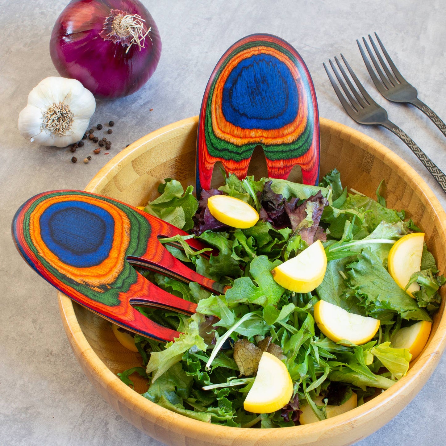 BALTIQUE MARRAKESH SALAD HANDS, SALAD SERVING UTENSILS